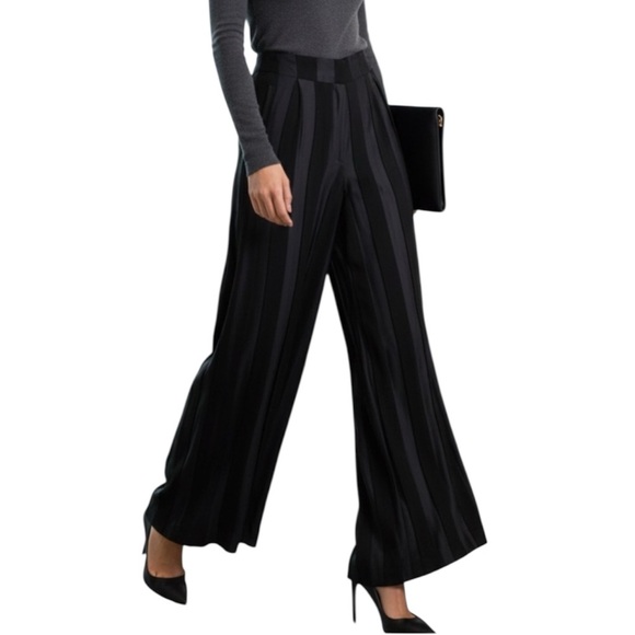 Topshop Pants - Topshop Panelled Satin Flowy Dress Pants Trousers Office Siren Whimsigoth Black